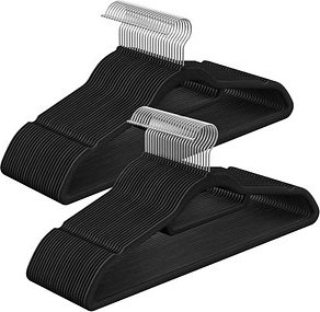 SONGMICS Kleiderbügel schwarz, 20 St.