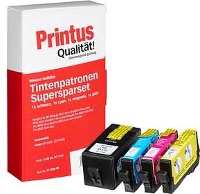 Printus schwarz, cyan, magenta, gelb Druckerpatronen kompatibel zu HP 912XL (3YP34AE), 4er-Set