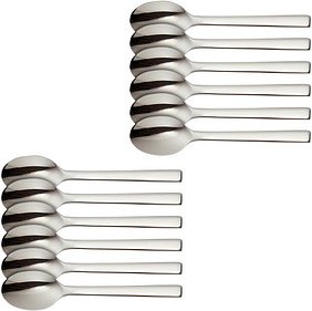 solex® Espressolöffel Maya silber, 12 St.