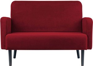 meet powered by PAPERFLOW 2-Sitzer Sofa LISBOA rot schwarz Stoff, 1 St.
