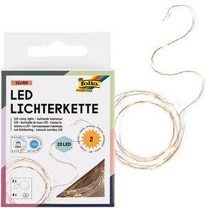 folia Mini LED 20er LED Lichterketten weiß 2,2 m, 2 St.