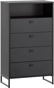 Thumbnail - MÖBELPARTNER Kommode Janne, 153068 schwarz 60,2 x 33,0 x 103,9 cm, 1 St.