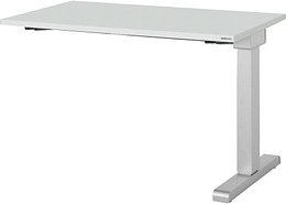 mauser Anbautisch varitos.c lichtgrau, alu rechteckig rechts 100,0 x 60,0 x 65,0 - 125,0 cm
