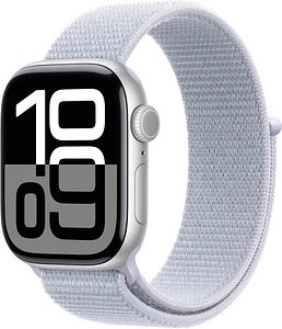 Apple Watch Series 10 42 mm Aluminium (GPS+Cellular) Sport Loop blaue Wolke, silber