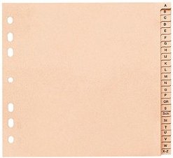 Ordnerregister DIN A4 Halbformat A-Z chamois 24-teilig, 10 Satz