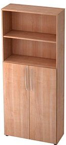 HAMMERBACHER Regalschrank 4770, V4770/N/N/BM nussbaum 80,0 x 34,6 x 188,0 cm, 1 St.