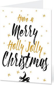 LUMA Weihnachtskarte Schrift schwarz/gold DIN B6