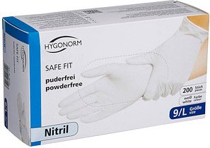 Thumbnail - HYGONORM unisex Einmalhandschuhe SAFE FIT weiß Größe L, 200 St.