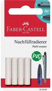 FABER-CASTELL Radiergummi für Radierstift weiß, 4 St.