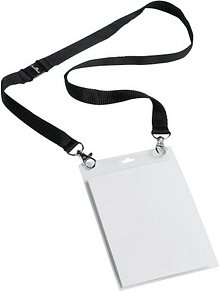 10 DURABLE EVENT Namensschilder mit Textilband 10,5 x 14,8 cm