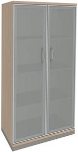 Thumbnail - fm Aktenschrank Sidney, 4260267328811 akazie, Acrylglas satiniert 3 Fachböden 80,0 x 44,2 x 151,7 cm