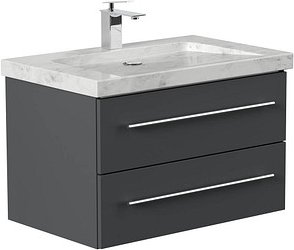 POSSEIK Waschbecken mit Unterschrank WHITE YAMO 75 grafit 75,0 x 45,0 x 50,0 cm