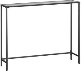 VASAGLE Konsolentisch rechteckig Glas schwarz 100,0 x 20,0 x 80,0 cm, 1 St.