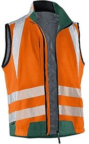 Thumbnail - KÜBLER® unisex Warnweste REFLECTIQ orange, moosgrün Größe S