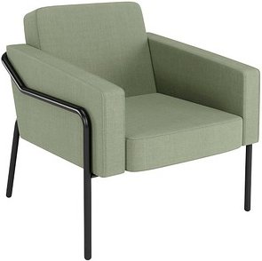Sessel meet by Paperflow MEDSO Klassik L, gepolstert, Sitzfläche austauschbar, B 750 x T 743 x H 736 mm, Stoff und Stahl...
