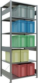 Thumbnail - SCHULTE Schwerlastregal MULTIplus 150 12581 silber 100,0 x 80,0 x 250,0 cm