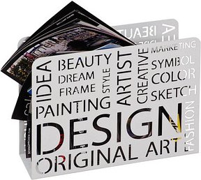 Thumbnail - HAKU Möbel Zeitungsständer 44395 weiß Metall, DIN A4