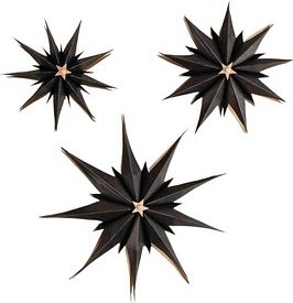 Rayher Faltblätter 3D-Papiersterne Magic Stars schwarz/braun