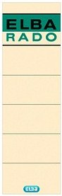 10 ELBA Ordneretiketten beige für 8,0 cm Rückenbreite