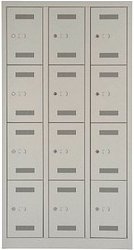 BISLEY Schließfachschrank MonoBloc ML09T4 lichtgrau ML09T4645, 12 Schließfächer 90,0 x 50,0 x 170,0 cm