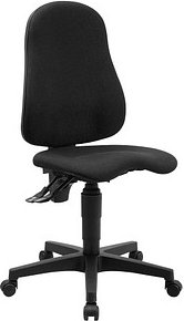 Thumbnail - Topstar Bürostuhl Ortho Point, PO90G20 Stoff schwarz, Gestell schwarz