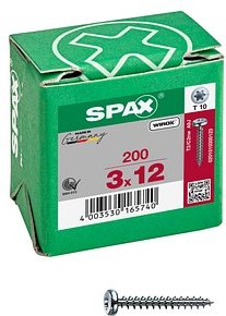 Thumbnail - SPAX® Universalschrauben T10 Halbrundkopf WIROX 0201010300123 3 mm x 12 mm, 200 St.