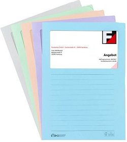 10 ÖKI Sichthüllen Ordo pastell DIN A4 farbsortiert glatt 120 g/qm
