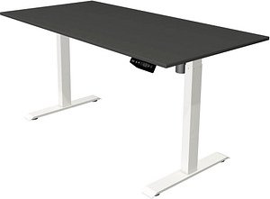 Thumbnail - Kerkmann Move 1 elektrisch höhenverstellbarer Schreibtisch anthrazit rechteckig, T-Fuß-Gestell weiß 160,0 x 80,0 cm