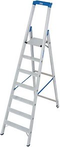 Thumbnail - KRAUSE Stehleiter einseitig STABILO silber 7 Stufen, H: 250,0 cm