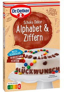 Dr. Oetker Schoko Dekor Alphabet & Ziffern Dekor