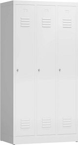 Thumbnail - ClassiX Spind signalweiß X-510137, 3 Schließfächer 87,0 x 50,0 x 180,0 cm