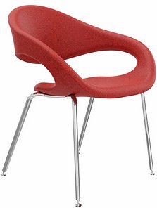 Thumbnail - fm Besucherstuhl Elan 4260761571324 rot Stoff, 1 St.