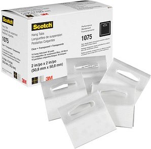 3M Hang Tabs 1075 Eurolochaufhänger für max. 340,0 g, 5,80 x 5,8 cm, 500 St.
