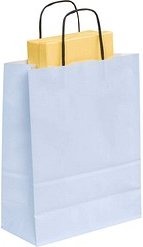 VP Papier-Tragetaschen Toptwist hellblau 24,0 x 31,0 cm, 50 St.