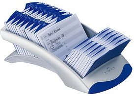 DURABLE Adresskartei Telindex desk silbergrau, für 500 Adress,- Telefonkarten