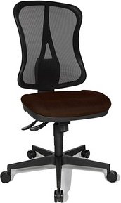 Topstar Bürostuhl Head Point SY, HE200 G08/B90 Stoff braun, Gestell schwarz