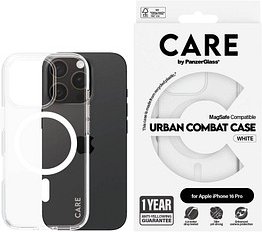 CARE by PanzerGlass® URBAN COMBAT Handy-Cover für Apple iPhone 16 Pro weiß
