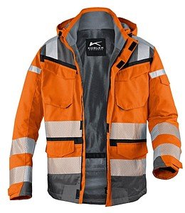 Thumbnail - KÜBLER® unisex Warnjacke Winter REFLECTIQ warnorange, anthrazit Größe 4XL