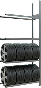 SCHULTE Anbau-Schwerlastregal 20993 silber 120,0 x 40,0 x 275,0 cm