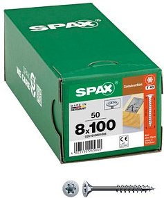 SPAX® Holzbauschrauben T40 Tellerkopf WIROX 0251010801005 8 mm x 100 mm, 50 St.