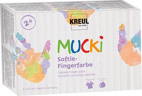 6 KREUL MUCKI Softie Fingerfarben farbsortiert