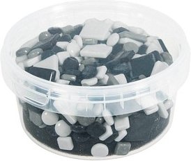 Rayher Mosaiksteine mehrfarbig Fancy Glas Ø 1,2 cm, 1 Pack