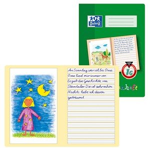 OXFORD Geschichtenheft Lineatur 1G blanko DIN A4 ohne Rand, 16 Blatt, 1 St.