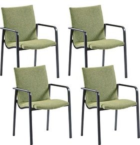 BEST Gartenstühle mit Armlehnen Positano grün, 4 St.