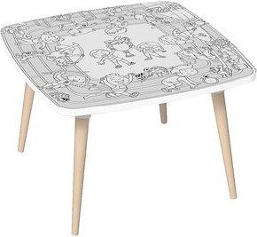 PAPERFLOW Kids Sport Maltisch weiß 60,0 x 60,0 x 40,0 cm