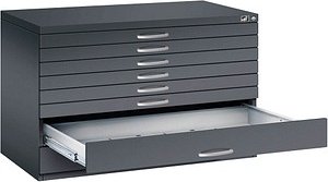 Thumbnail - CP 7100 Planschrank schwarzgrau 8 Schubladen 110,0 x 76,5 x 76,0 cm, 1 St.