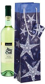 5 SIGEL Geschenktüten für Flaschen Shining Star Motiv 10,0 x 35,0 cm