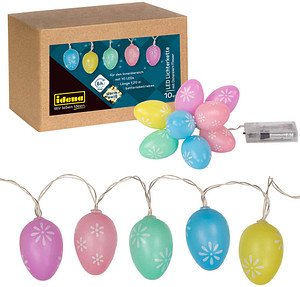 Idena 10er Ostereier Flower LED Lichterkette bunt 1,2 m