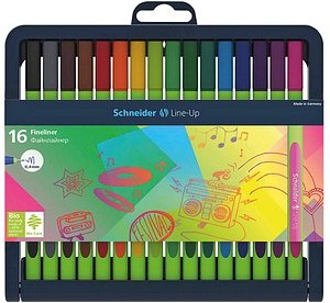 Thumbnail - Schneider Line-Up Fineliner farbsortiert 0,4 mm, 16 St.