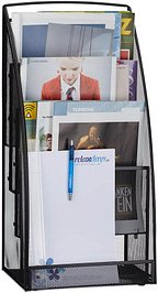 Thumbnail - relaxdays Tischprospekthalter schwarz DIN A4 4 Fächer